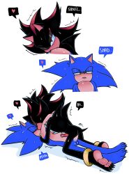 2026 anal anal_penetration anthro anthro_on_anthro anthro_penetrated anthro_penetrating anthro_penetrating_anthro balls bite bite_mark bite_mark_on_chest biting_another black_body black_fur blue_body blue_fur bodily_fluids chest_tuft dialogue digital_drawing_(artwork) digital_media_(artwork) duo english_description english_text erection eulipotyphlan fur genital_fluids genitals green_eyes heart_symbol hedgehog hi_res kissing_while_penetrated kissing_while_penetrating leaking_precum looking_pleasured lube_on_penis male male/male male_penetrated male_penetrating male_penetrating_male mammal nekoshad pawpads penetration penile penile_penetration penis penis_in_ass pink_pawpads precum red_body red_eyes red_fur sega sex shadow_the_hedgehog sonadow sonic_the_hedgehog sonic_the_hedgehog_(series) speech_bubble sweat sweaty_face talking_to_another talking_to_partner tan_body tan_fur tan_inner_ear tapering_penis text tuft