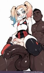 2boys ai-created ai_art ai_assisted ai_generated anal bbc black_hair black_legwear blacked blonde_hair blush boichego choker crossdressing erection femboy flat_chest gradient_hair harley_quinn large_penis lipstick long_hair looking_at_viewer makeup male_focus multicolored_hair multiple_boys multiple_penises newhalf nipples no_panties otoko_no_ko penis piercing precum sitting size_difference skirt smile testicles thighhighs twintails uncensored veins yaoi