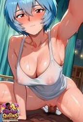 rei ayanami from neon genesis evangelion by blacked queens