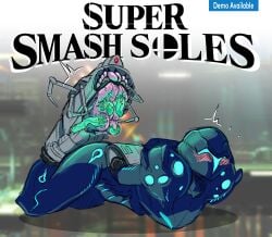 armor barefeet barefoot blush bondage bound bound_ankles dark_samus feet female foot_fetish foot_focus hogtie huxudyq laughing machine machine_bondage nintendo soles super_smash_bros. tickle_fetish tickle_machine tickle_torture tickling tickling_feet toes torture