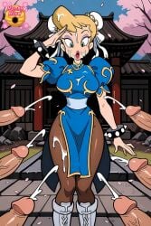 1female 1females 2d ai_generated animaniacs artist_logo attractive_female bangs blonde-haired_female blonde_female blonde_hair blonde_hair_female blue_clothes blue_clothing blue_dress blue_loincloth boner boots bottomwear bracelets breasts brocade brown_bottomwear brown_pants brown_tights bukkake capcom cfnm cheongsam cherry_blossoms chinese_clothes chinese_dress chun-li_(cosplay) circumcised clothed clothed_female clothed_female_nude_male cock cosplay cosplaying_as_character covered_breasts cum cum_drip cum_dripping cum_dripping_on_face cum_on_body cum_on_chest cum_on_clothing cum_on_face cum_on_leg cum_on_lower_body cum_on_upper_body cum_outside cumdrip cumdripping cumshot dick dressed dressed_female ejaculate ejaculating ejaculating_cum ejaculation english_text erect erect_cock erect_dick erect_penis erection eye_makeup eyeshadow facial female female_focus female_human footwear fully_clothed fully_clothed_female fully_dressed green_eyes green_eyes_female hard hard_cock hard_dick hard_on hard_penis heloise_nerz high_res high_resolution highres hourglass_figure hourglass_figured_female human human_male hunnyhive hunnyhive(artist) hunnyhivestudio hunnyhivestudios knees_together legs_together light-skinned_female light-skinned_male light_skin lips lipstick loincloth loincloth_dress multiple_penises open_mouth outdoors pants partial_male penis puffy_short_sleeves puffy_shoulders purple_eyeshadow qipao qipao_dress salute shoes shooting_cum solo_female solo_focus spiked_bracelets standing standing_female straight street_fighter surrounded_by_penises thighs thighs_together tight_clothing tight_pants tights tongue voluptuous voluptuous_female warner_bros warner_bros._animation warner_brothers white_boots white_footwear white_ribbons white_shoes wide_hips
