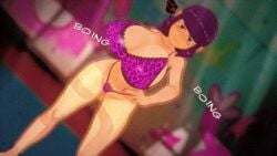 2025 3d animated asian_latina big_breasts bouncing_breasts bra breasts clavicle command_grab female female_only gif hand_on_hip hips indoors koikatsu koithugforless light-skinned_female long-haired_female looking_at_viewer navel pubes smiling_at_viewer swaying_breasts swaying_hips thong underwear waist