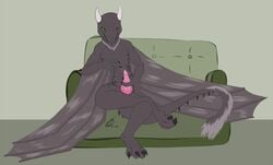 2018 anthro clb cum dragon erection looking_at_viewer male male_only nude penis presenting scalie solo wings wyvern