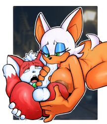 blowjob chip_(sonic) fellatio female fingering fingering_ass light_gaia noinx_at_nite_(artist) rouge_the_bat sega size_difference small_but_hung sonic_(series) sonic_the_hedgehog_(series)