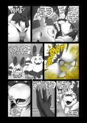 2_fingers 3_fingers 4_arms absurd_res antennae_(anatomy) anthro anus arthropod ass bee beehive big_butt black_and_white bottomless bottomless_anthro bottomless_female breath butt_sniffing cassia_(soomir) claws clothed clothing colony comic crop_top cropped_jacket cropped_sweater dialogue dominant dominant_anthro dominant_female drone_069_(soomir) english_text eyewear eyewear_on_head facesitting fart fart_cloud fart_fetish farting_on_another farting_on_face farting_on_female female female/female fight finger_claws fingers fur group heather_(soomir) hectar_(soomir) hi_res hive huge_butt hymenopteran insects male mandibles markings monochrome muffled_screaming multi_arm multi_limb nude nude_anthro nude_female nude_male panting partially_clothed_anthro partially_clothed_female pawpads puffy_anus queen_bee relieved sharp_teeth shirt shoving_face_in_butt sigh sitting_on_another sniffing soomir speech_bubble stinger stinger_tail striped_body striped_fur striped_markings stripes sunglasses sunglasses_on_head tail teeth text topwear unconscious unconscious_female victory