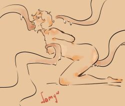 1girls 2026 2d 2d_(artwork) arms_behind_back big_ass breast_grab breasts double_penetration female female_focus female_only firch-firk from_behind hands_behind_back hi_res high_resolution highres jamу kneeling kneeling_sex looking_back looking_pleasured lyon_(firch-firk) monochrome nipples no_visible_genitalia nude nude_female nudity open_mouth oral orange_monochrome penetration pussy_juice restrained sex short_hair side_view simple_background sketch small_breasts spread_legs sweat sweatdrop sweating tear tentacle tentacle_breast_grab tentacle_in_mouth tentacle_in_pussy tentacle_penetration tentacle_sex vaginal_penetration viewed_from_side