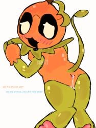 2d_artwork after_anal anal ass blush cub cum dandy's_world dandys_world gourdy_(dandy's_world) male male_only orange_body pawpads paws pumpkin pumpkin_head questionable_consent saki672 tail toon_(dandy's_world) white_pupils