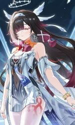1girl 1girls ai_generated columbina_(genshin_impact) combined genshin_impact impacter mix mixed_breed mornye_(wuthering_waves) solo wuthering_waves ye_shunguang zenless_zone_zero