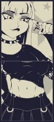 animated belly belly_button burp burping digestion_noises giantess giantess_vore goth goth_girl helmsmall sera stomach stomach_noises vore vore_belly