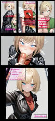 2girls age_difference ai_assisted blonde_hair blue_eyes blush clothed clothes clothing_store credit_card deal drinking drinking_urine embarrassed embarrassed_female english_text erection eyebrows eyelashes eyeliner female grabbing grabbing_penis grey_background gulp gulping hi_res holding_penis leather leather_clothing leather_coat light-skinned_female light-skinned_male looking_at_viewer male male/female mature milf nordenfuta older_female_and_younger_male pee peeing peeing_in_mouth penis price price_tag rivals shop shopping shopping_mall sibling_rivalry siblings sister sisters smile smirk stained_clothing stains store sucking_penis swallowing sweat text_bubble unseen_male_face watching wet wet_clothes younger_male