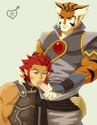 2boys erection fellatio furry jaytee male_focus multiple_boys penis smile sucking thundercats yaoi