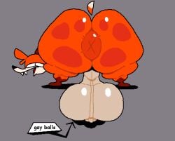 2026 anthro anus ass backsack balls big_anus big_balls big_butt black_nose brown_markings canid canine canis colored cute_fangs digital_drawing_(artwork) digital_media_(artwork) fangs flat_colors fox freckled_butt freckles fur genitals grey_background hair huge_balls huge_butt leg_markings looking_at_viewer looking_back looking_back_at_viewer male male_only mammal markings multicolored_body multicolored_fur multicolored_hair nude open_mouth open_smile orange_anus orange_body orange_fur presenting presenting_anus presenting_balls presenting_hindquarters pupils rear_view shaded simple_background slit_pupils smile snout socks_(marking) solo soups_(superiorfox) superiorfox tail tan_balls tan_body tan_fur teeth thick_thighs true_fox two_tone_body two_tone_fur two_tone_tail white_sclera wide_hips x_anus