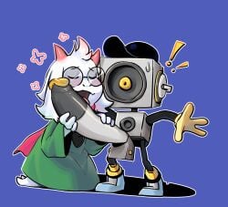 1_eye 2021 2boys 2d 4_fingers animate_inanimate anthro anthro_male balls better_version_at_source big_balls big_penis bovid caprine closed_eyes clothing cock_worship deltarune digital_media_(artwork) duo erection eyewear fellatio fingers furry furry_male gay genitals glans glasses glistening glistening_genitalia glistening_penis gloves goat grey_balls grey_body grey_penis hands_on_penis handwear hat headgear headwear huge_cock humanoid_genitalia humanoid_penis hyper hyper_genitalia hyper_penis kinkykong kneeling licking long_penis machine male male/male male_only mammal metal_penis metallic_body multiple_boys multiple_males oral penile penis penis_grab penis_lick ralsei robot scarf sex small_but_hung small_horns speaker_head sweet_(deltarune) sweet_cap'n_cakes sweet_cap'n_cakes_(deltarune) tiptoes tongue tongue_out top_heavy_penis undertale_(series) unusual_anatomy unusual_balls unusual_genitalia video_games white_fur yellow_glans