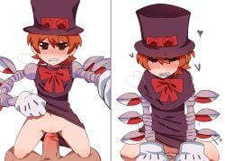 bare_pussy grabbing older_male peacock_(skullgirls) riding riding_penis sequence sitting_on_lap skullgirls