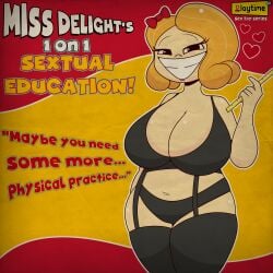 big_breasts big_hips gaotherart ingame lingerie milf miss_delight poppy_playtime poppy_playtime_(chapter_3) sex_toy teacher teacher/student