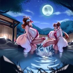 2d 2futas 2girls ai_generated alternate_breast_size areola areola_slip areolae ass balls baseball_cap big_ass big_balls big_breasts big_butt big_cock big_penis big_testicles big_thighs blue_eyes blush breasts brown_hair cock covered_nipples cum cum_drip cumdrip cumshot double_bun ejaculation erection foxes_inn full_moon futa/futa futa_only futa_with_futa futanari gigantic_balls gigantic_breasts gigantic_cock gigantic_penis gigantic_testicles hair_bun hat high_ponytail hilda_(pokemon) huge_ass huge_balls huge_breasts huge_butt huge_cock huge_testicles huge_thighs large_ass large_balls large_breasts large_butt large_cock large_penis large_testicles large_thighs long_hair massive_ass massive_balls massive_breasts massive_butt massive_cock massive_penis massive_testicles moon multiple_girls night night_sky onsen outdoors penis pokemon ponytail rosa_(pokemon) sideboob sitting sky slingshot_swimsuit smile soaking_feet star_(sky) starry_sky swimsuit testicles thick_ass thick_butt thick_cock thick_penis thick_thighs thighs twintails uncensored vein veins veiny veiny_cock veiny_penis visor_cap water