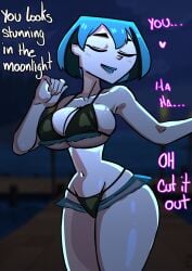 ecchipoo total_drama_island gwen_(tdi) breasts dancing night dialogue thick_thighs