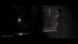 3d ada_wong animated black_and_white blender blowjob eye_contact eye_contact_pov fade_to_black longer_than_30_seconds noir not_ai_generated red_dress resident_evil resident_evil_2 resident_evil_2_remake squirrel3d tagme video