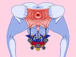 blue_skin clitoris darkstalkers female gaping hsien_ko jiangshi large_breasts lei-lei lei_lei photoshop ponpondou spread_pussy uncensored urethra weights