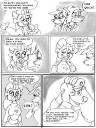 anthro baloo bear buffy_vanderschmere clothing comic disney fbz female fur furry male mammal monochrome muffy_vanderschmere rebecca_cunningham talespin talespin_crash_2