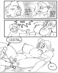 anthro bear comic disney don_karnage fbz female fur furry kit_cloudkicker male mammal monochrome nipples pussy rebecca_cunningham straight talespin talespin_crash