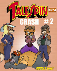 anthro baloo bear buffy_vanderschmere clothing comic disney fbz female fur furry male mammal muffy_vanderschmere rebecca_cunningham talespin talespin_crash_2