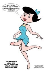 1futa balls betty_rubble dickgirl doug_winger erection futa_only futanari hanna-barbera human intersex penis penis_under_skirt solo testicles the_flintstones uncensored