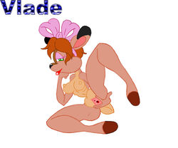 bonkers disney erect_nipples fawn_deer hairbow nipples simple_background solo spread_legs spread_pussy tagme vlade