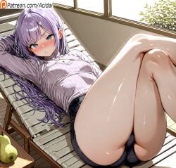 1boy acidai ahe_gao ahegao_face ai_generated angry blush boner bulge bulge_through_clothing cheeky crossed_legs cute cute_outfit erection femboy feminization flat_breasts freckles freckles_on_shoulders gay genderswap_(mtf) grey_eyes huge_ass huge_thighs indoors laced_corset lavender_hair long_hair male penis perky_breasts perky_nipples pov purple_hair shy skirt solo solo_focus straight thick_ass thick_thighs thighhighs thighs twitching uncensored yaoi