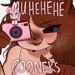 2025 bonniblair camera female female_only furry furry_female furry_only looking_at_viewer meme my_little_pony pinkie_pie_(mlp) tagme