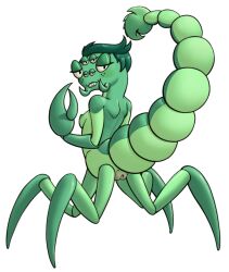 2021 6_eyes alien alpha_channel arachnid arachnid_taur areola aroused arthropod arthropod_taur black_eyes blush bodily_fluids breasts countershading d'vana_tendi exoskeleton eyelashes female female_taur freckled_face freckles genital_fluids genitals green_areola green_body green_exoskeleton green_hair green_nipples green_tail hair half-closed_eyes head_turned looking_at_viewer looking_back looking_back_at_viewer medium_breasts multi_eye narrowed_eyes nipples nude nude_female nude_taur pincers quadruped raised_tail scorpion scorpion_taur segmented_tail sharp_teeth short_hair simple_background solo spacechoochoo star_trek star_trek_lower_decks stinger tail taur teeth three-quarter_view transparent_background vaginal_fluids vulva