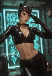 4k_render action_girl aesthetic_ai aesthetic_render aesthetic_woman agile_pose ai_art ai_generated alluring_character anime_inspired antihero artistic_render artistic_rendering beautiful_character black_leather black_outfit brave_female burglar cat_mask cat_theme catwoman character_design character_focus charming_character charming_female cinematic_lighting cinematic_render city classic_character cleavage comic_character concept_art confident_female confident_pose confident_smile cool_pose dark_aesthetic dc_comics detailed_character_art detailed_character_portrait detailed_character_render detailed_illustration detailed_painting detailed_portrait detailed_render detailed_rendering digital_art digital_painting dynamic_pose elegant_female elegant_style enchanting_female fan_favorite fanart fantasy_art fantasy_beauty fantasy_female fantasy_fighter fantasy_hero fantasy_heroine fantasy_render fantasy_woman feline_style feline_thief female_villain gotham gothic_vibes graceful_pose heroic_female high_quality_render latex_suit moonlight_scene mysterious_aura mysterious_woman night_background nipple_bulge powerful_female powerful_woman realistic_lighting realistic_portrait realistic_render rooftop_scene seductive_expression seductive_pose selina_kyle sleek_style stealth_aesthetic stealth_mode strong_female stunning_render stylish_character stylish_pose stylized_art thief urban_style whip_weapon