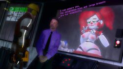 2025 2boys 2girls 3d 3d_(artwork) animatronic animatronic_female baby_(fnafsl) ballora ballora_(fnafsl) ballora_(spiderjunior10) behind_glass big_breasts biting_lip biting_own_lip blush breasts circus_baby circus_baby_(fnaf) clown clown_girl clown_nose dialogue eadole english_text female five_nights_at_freddy's five_nights_at_freddy's:_sister_location flashing flashing_breasts freckles glass green_eyes half-closed_eyes heart-shaped_pupils hips human looking_at_another male mostly_nude nipples no_bra no_panties pigtails pussy pussy_peek red_hair seductive seductive_look sfm shorts shorts_down so87baby source_filmmaker source_filmmaker_(artwork) summer_of_87_baby thick_thighs thighs top_lift wide_hips