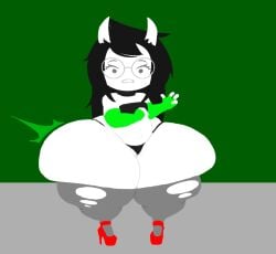 ass_expansion big_ass help44com homestuck jade_harley large_ass short shortstack shortstackification small_breasts tiny_breasts tiny_female transformation