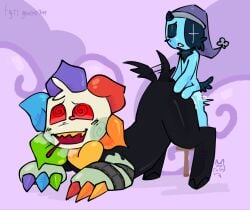 2boys 4_arms anthro astro_(dandy's_world) blushcrunch_studio dandy's_world dandys_world doggy_style gay machta male/male monster roblox roblox_game size_difference small_dom_big_sub softcore tail_wagging twisted_dandy_(dandy's_world) yaoi