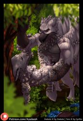 against_tree anthro avian azaleesh beak big_breasts breasts closed_eyes daskata duo feathers female gnoll gryphon male mammal messy nipples nude open_mouth penetration penis pussy pussy_juice sex spots spread_legs spreading straight tara tree vaginal_penetration