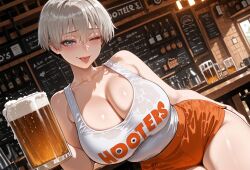 ai_generated attractive attractive_body attractive_female bar big_ass big_breasts big_butt big_thighs blue_eyes breasts breasts_bigger_than_head busty curvy cute fat_ass fat_butt female female_only giant_breasts gray_hair hooters hot huge_ass huge_breasts huge_butt huge_thighs massive_ass massive_breasts massive_butt miyuai seductive sexy sexy_body sexy_female silver_hair thick thick_ass thick_body thick_booty thick_butt thick_legs thick_thighs uzaki-chan_wa_asobitai! uzaki_hana