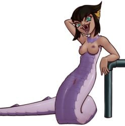 2023 5_fingers alpha_channel animal_humanoid apode areola bangs black_eyebrows black_hair blonde_hair breasts draconcopode eyebrows eyelashes fangs female female_humanoid fingers forked_tongue genitals hair hand_behind_head humanoid humanoid_genitalia humanoid_vulva karai lamia leaning_on_object legless looking_at_viewer medium_breasts multicolored_body multicolored_hair multicolored_scales nipples nude nude_female nude_humanoid open_mouth pink_areola pink_nipples pupils purple_body purple_scales reptile reptile_humanoid scales scalie scalie_humanoid serpentine simple_background slit_pupils snake snake_humanoid solo spacechoochoo split_form tan_body tan_skin teal_eyes teenage_mutant_ninja_turtles teenage_mutant_ninja_turtles_(2012) teeth tongue tongue_out transparent_background two_tone_hair vulva white_body white_scales white_tongue