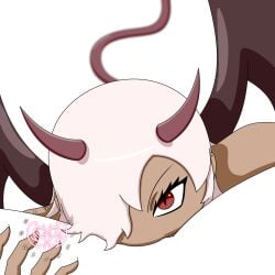 1girls assertive assertive_female blowjob dark-skinned_female dark_skin demon demon_girl demon_horns demon_tail demon_wings dominant dominant_female domination fellatio femdom horns implied_oral implied_sex monster_girl oral original_character pov projectsubby red_eyes succubus tail trend white_hair wings