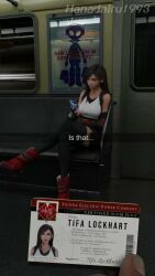 1boy 1girls 3d animated artist_name bee_ryo black_hair bouncing_ass breasts card clothed clothing dark-skinned_male dark_skin final_fantasy final_fantasy_vii final_fantasy_vii_remake hanada_iru huge_ass huge_breasts id_card in_vehicle interracial light-skinned_female light_skin male_pov metro moaning opennsfwsp penetration pov public sex short_video shorter_than_10_seconds sound square_enix subway subway_train tagme tifa_lockhart vaginal_penetration video voice_acted voluptuous