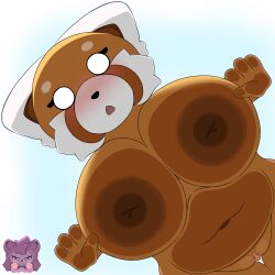 1girls aggressive_retsuko big_breasts breasts fat_female female female_only furry furry_female furry_only mayk167629 pussy retsuko sanrio