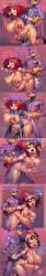 1boy 2girls abs ai_generated balls bare_arms bare_breasts bare_legs bare_shoulders bare_thighs big_balls big_breasts big_penis blush brown_hair bunny_boy bunny_ears color comic_strip doll doll_girl english_text female gigiti hi_res huge_breasts huge_cock jax_(the_amazing_digital_circus) large_breasts light-skinned_female light_skin looking_at_another looking_pleasured male male/female male_penetrating massive_breasts massive_penis moaning muscles muscular muscular_male nipples nude nude_female nude_male orgasm orgasm_face penetration penile_penetration penis_in_pussy pleasure_face pomni pomni_(the_amazing_digital_circus) pulling_arms pussy pussy_juice ragatha ragatha_(the_amazing_digital_circus) red_hair rolling_eyes sex sex_from_behind short_hair smug smug_face stomach_bulge text the_amazing_digital_circus thick_thighs trogiai vaginal_penetration