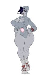 1girls 2018 big_breasts big_hips black_hair breasts female_only high_heels hoodie leotard mega_drive mettaton mettaton_ex rule_63 sex_doll shoes short_hair slb sneakers thicc_doll_(wm_doll) thick_thighs undertale wm_doll yellow_eyes