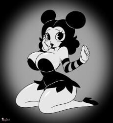 ass big_breasts black_and_white breasts female sally_mcboing skelly_doll