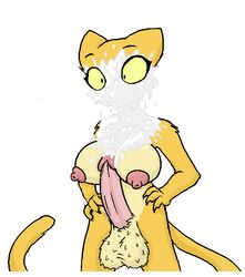 1futa 2018 anthro balls breasts cum cum_on_self dickgirl feline fur futanari hard_pixels intersex katia_managan khajiit mammal nude prequel rule_63 solo solo_futa the_elder_scrolls unknown_artist video_games