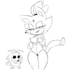 2018 anthro blaze_the_cat blush breasts clothed clothing duo echidna feline female fur hair hearlesssoul heart knuckles_the_echidna looking_at_viewer male mammal meme monotreme nipples open_mouth partially_clothed pussy solo_focus sonic_(series) tongue tongue_out ugandan_knuckles