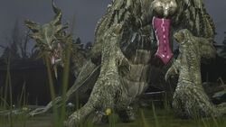 2017 3_toes 3d absurd_res animal_genitalia animal_penis ass balls claws dragon erection feet feral hi_res horn looking_at_viewer looking_back male mathfetish nude open_mouth paarthurnax penis pinup pose presenting presenting_hindquarters scales scalie simple_background skyrim solo source_filmmaker spiked_penis the_elder_scrolls toes tongue tongue_out video_games wyvern