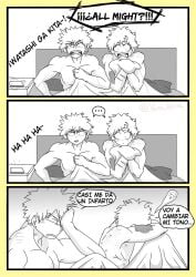abs anger_vein angry_vein armpits bakudeku bakugou_katsuki bed bed_sheet bedroom blanket boku_no_hero_academia bones_(company) bones_(studio) cellphone completely_nude curly_hair embarrassed freckles hickey hickey_marks izuku_midoriya katsuki_bakugou midoriya_izuku muscular my_hero_academia nervous nude on_bed pectorals relief ringtone scar scar_on_arm scared scratches sex shounen_jump spiked_hair surprised teen teen_boy teenage teenager teenager_boy vero_gisse waking_up yaoi