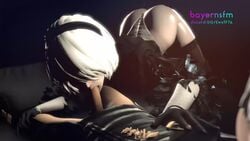 1boy 1girls 3d animated bayernsfm erection fellatio female hetero leotard male nier nier:_automata no_sound oral penis shorter_than_10_seconds source_filmmaker straight video yorha_2b yorha_9s