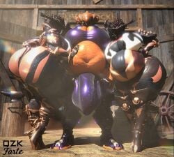 big_ass big_breasts big_penis breasts bubble_butt cleavage cow_print futanari huge_ass huge_breasts huge_cock penis qzk_forte tagme thick_thighs wide_hips